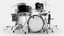 Placeholder: bass and drums, white background,