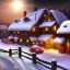 Placeholder: fantasy farming village square winter night grasslands