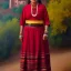 Placeholder: Full body portrait, painting, medium shot lady style of San Ildefonso pueblo