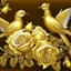 Placeholder: gold roses and doves