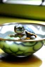 Placeholder: A little turtle in a bowl cup of water