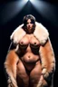 Placeholder: the first ultimate well trained god of boobs in a spotlight wearing fur