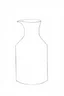 Placeholder: Minimalist outline of a straight sided jug in pencil in the style of the sketches of Van Gogh