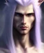 Placeholder: Elf, Male, Long White Hair, Darker Black Skin, Lavender Eyes