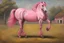 Placeholder: a pink horse like a 19th painting