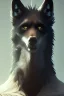 Placeholder: award winning portrait of a male anthropomorphic black wolf long vblack hair. character design by cory loftis, fenghua zhong, ryohei hase, ismail inceoglu and ruan jia. unreal engine 5, artistic lighting, highly detailed, photorealistic, fantasy