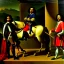 Placeholder: oil portrait of The Three Musketeers and d'artagnan with armor by Jacques-Louis David 8k