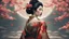 Placeholder: Japanese Geisha, illustration, digital art ,Vintage, Gothic, God Rays, vibrant colours, stylish ,Dark and Gorgeous art , GOD LIGHTING, Eiko Ishioka costume designer,, 32Κ, macro realistic,macro, sunbeams,beautiful, insanely detailed, cherryblossom zen garden, manga,anime,