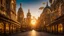 Placeholder: A whimsical city where buildings are made of intricate clockwork and gears, with streets paved in polished brass and airships floating lazily overhead, all bathed in the golden glow of a perpetual sunset. Rule of thirds. Award-winning photograph, 80mm focal length, chiaroscuro