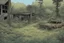 Placeholder: clearing, yard, forest,overgrown, post-apocalyptic, comic book,