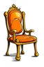 Placeholder: cartoon art for one chair , white background,, no shadows.