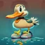 Placeholder: A duck wearing cartoon shoes Freshness and club party