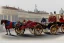 Placeholder: Fiacre, landauer carriage with two horses in Vienna. Pencil sketch. Old paper. Colours