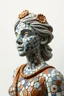 Placeholder: Insanely detailed Hd Photography of concept photography of a woman statue made from azulejo tiles, oozing ceramic, azulejo design visible, insanely good concept photography of an azulejo mind made from azulejo tiles inspired by Igor morski by Pranckevicius