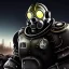 Placeholder: Clear Focus, High resolution, power armor, fallout, atomic-bunker, gasmask, extremely detailed digital painting, extremely detailed face,