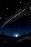 Placeholder: draw dark night sky with shooting star
