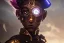 Placeholder: Beautiful steampunk portrait of a robot cyborg in a gemstone mask