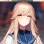 Placeholder: Clear focus,8k,Beatiful Lighting,Beatiful Blur,Beatiful Face,Beatiful Shading,Amber long hair,fluffy hair, long fluffy bangs, Cyan eyes, wearing a sailor uniform, Extreme Close Up