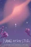 Placeholder: A song poster containing the night sky with stars and one shooting star with lavender flowers written on it the birth of a star