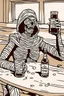 Placeholder: Mummy struggles with reality and has turned to a life of booze.