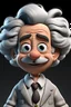 Placeholder: Stwórz obraz naukowca podobnego do alberta einsteina który wygląda jak postać z animacji disneya ma duże oczy dobrze widoczne uśmiechnięte usta. Powinna być widoczna cała sylwetka tak żeby można było zanimować usta w innym programie