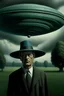 Placeholder: picture of a UFO, rene magritte style