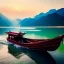 Placeholder: fullbody Drawing of 'Chinese traditional fishermen smallboat',river, mountains, intricate detail,andrea bonelli,Kilian Eng,Ohrai,evan lee,Aleksandr Sidelnikov,KyuYong Eom,three quarters frontal aerial view,toned colors,16k