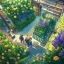 Placeholder: streetMarket, air view, plants, wildflower,