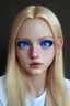 Placeholder: blond 18 years old with blue eyes women 4k realistic