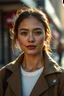 Placeholder: Create an ultra-realistic cinematic 8K portrait of the person in this photo. Keep the face 100% identical — same facial features, skin texture, and expression. Style: fashion editorial, confident pose. Lighting: warm golden hour sunlight, soft rim light. Background: softly blurred urban bokeh. Camera look: shallow depth of field, film grain, cinematic color grade. Outfit: keep similar to the original or elevate slightly with premium casual style.