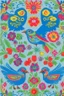 Placeholder: Norwegian folk art bunad pattern rosemaling style with birds, flowers. Vivid colors, High details