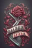 Placeholder: rose mit rasiermesser, haarschneidemaschine und diamant über schriftzug,firmenlogo für friseur barber, name soll SAMO THE BARBER sein, high quality, logo, graffitidesign, symmetrisch, 4k,