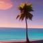 Placeholder: "Generate an image of a serene beach at sunset with palm trees swaying in the breeze. The water should have a gentle, reflective quality, and the sky should be painted in warm hues of orange and pink."