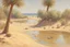 Placeholder: sunny day, sand, rocks, croc videgames influence, trascendent influence, very epic, concept art, emile claus and anna boch impressionism painting