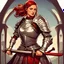 Placeholder: lady knight with sword and shield