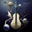 Placeholder: multiverse-like complex surgical instruments mixed with galaxy-like musical instruments,,Abstract painting formed by a mix of human flesh-like surgical instruments and universe-like musical instruments,neuralink,minimalism,Painting By Adrian Ghenie, Rene Magritte, Salvador Dali, Lucian Freud