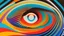 Placeholder: 1970s abstract style of a floating eye reflecting an array of colours and waveforms