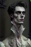 Placeholder: cursed young man from a royal familly victorian times whose skin looks like stone sculpture