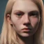 Placeholder: 16 years old women, named Gretchen Marie Bernath - light-blonde hair, round blue eyes, medium cold skin tone, defined jawline and cheek bones, full eyebrows, natural, mature, warrior, hard worker, strong, enduring, cocky, caring, dramatic, confident