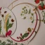 Placeholder: exquisite whimsical picnic in embroidery hoop, intricate, highly detailed, linen and wood backdrop