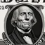 Placeholder: hedcut wsjstyle engraved light lined based on united states federal reserve note dollar bill with the grim reaper the president photorealistic