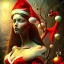 Placeholder: art by michael hutter, wood nymph, breasts, two santa hats