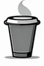 Placeholder: black and white coffee cup logo