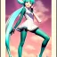 Placeholder: Anime art of beautiful Hatsune miku with beautifel legs by artgerm, ross tran, magali villeneuve, Greg Rutkowski, Gil Elvgren, Alberto Vargas, Earl Moran,, Art Frahm, Enoch Bolles