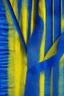 Placeholder: image woven from blue silk and yellow velvet strips