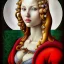 Placeholder: portrait of a beautiful busty woman Sandro Botticelli style smiling