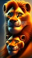 Placeholder: Cyborg Lion King, in-depth details, 3D
