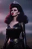 Placeholder: young sophia loren as evil queen in black leather, angry, stern look, volumetric lighting, particales,highly detailed,cinematic, deep colours,8