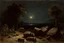 Placeholder: Night, rocks, trees, begginer's landscape, friedrich eckenfelder, willem maris, and otto pippel impressionism paintings