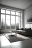Placeholder: realistic, living room, minimalist, window